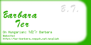 barbara ter business card